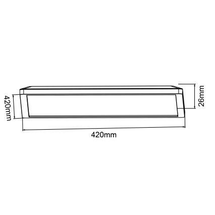 Brilliant - Dimbare LED-plafondlamp SORELL LED/24/230V 3000-6500K 42x42 cm zwart + afstandsbediening