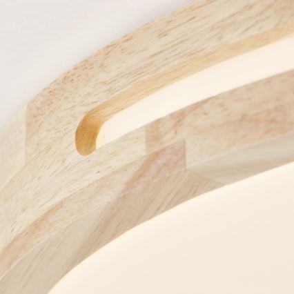 Brilliant - Dimbare LED Plafondlamp WOODBURY LED/24W/230V diameter 39 cm rubber vijg - FSC gecertificeerd