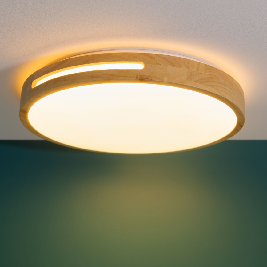 Brilliant - Dimbare LED plafondlamp WOODBURY LED/24W/230V diameter 39 cm rubber vijg