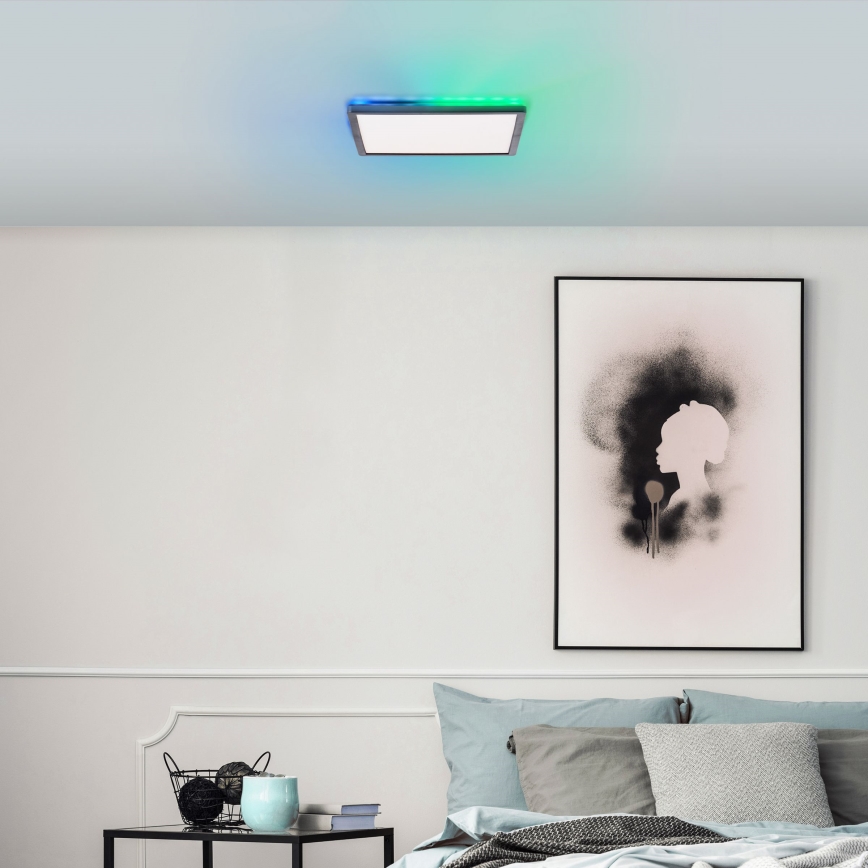 Brilliant - LED RGBW Dimbare plafondlamp SALTERY LED/20W/230V 3000-6500 + afstandsbediening