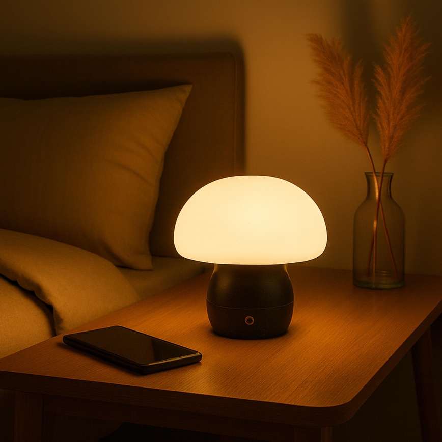 Brilliant - LED-dimbare oplaadbare aanraaktafellamp DUPIS LED/2W/5V 2700K 1800 mAh zwart