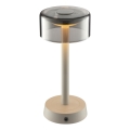 Brilliant - Dimbare oplaadbare LED-tafellamp voor buiten met aanraakbediening RAZOR LED/2,5W/5V 2700K 2600 mAh IP44 grijs