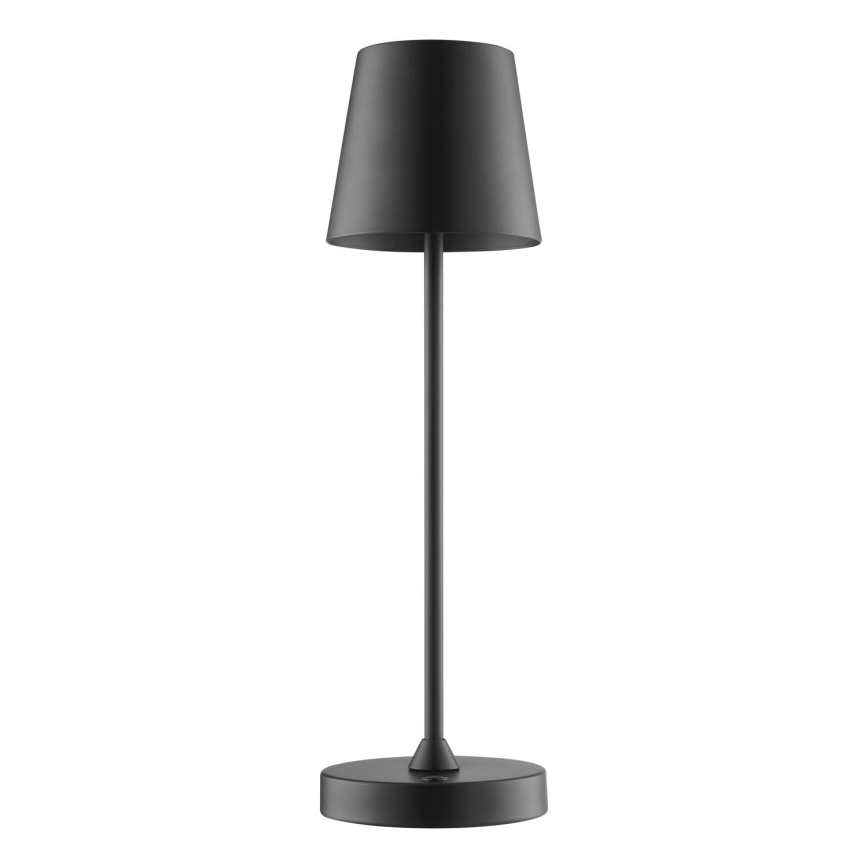 Brilliant - ELORA LED oplaadbare dimbare tafellamp voor buiten met aanraakbediening, 2,5W/5V, 2700K, 2600 mAh, IP44, zwart