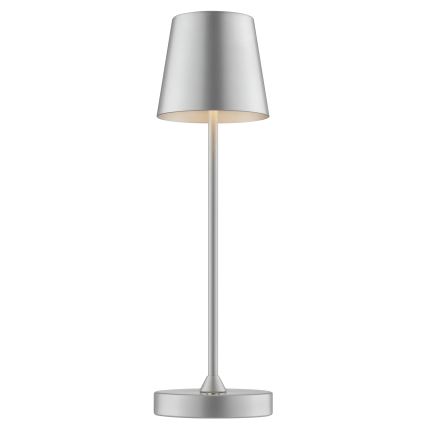 Brilliant - LED dimbare oplaadbare tafellamp met aanraakbediening voor buiten ELORA LED/2,5W/5V 2700K 2600 mAh IP44 zilver