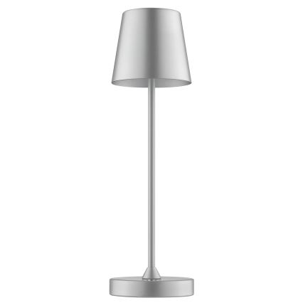 Brilliant - LED dimbare oplaadbare tafellamp met aanraakbediening voor buiten ELORA LED/2,5W/5V 2700K 2600 mAh IP44 zilver