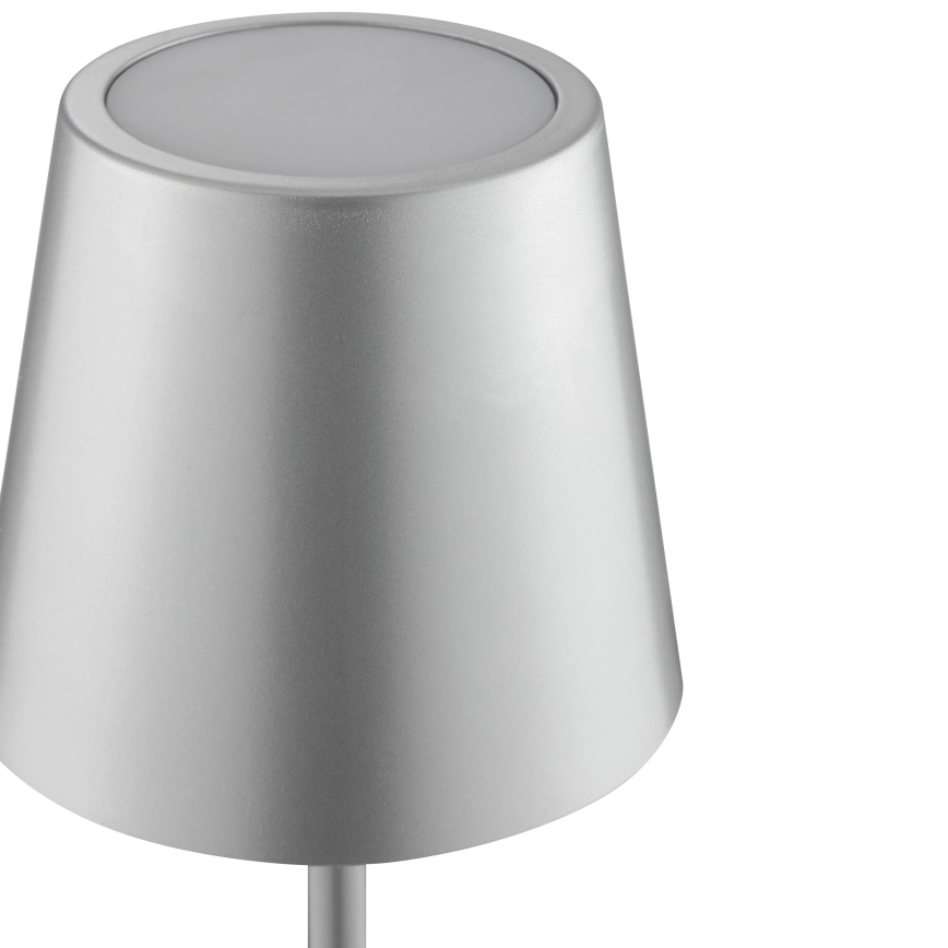Brilliant - LED dimbare oplaadbare tafellamp met aanraakbediening voor buiten ELORA LED/2,5W/5V 2700K 2600 mAh IP44 zilver