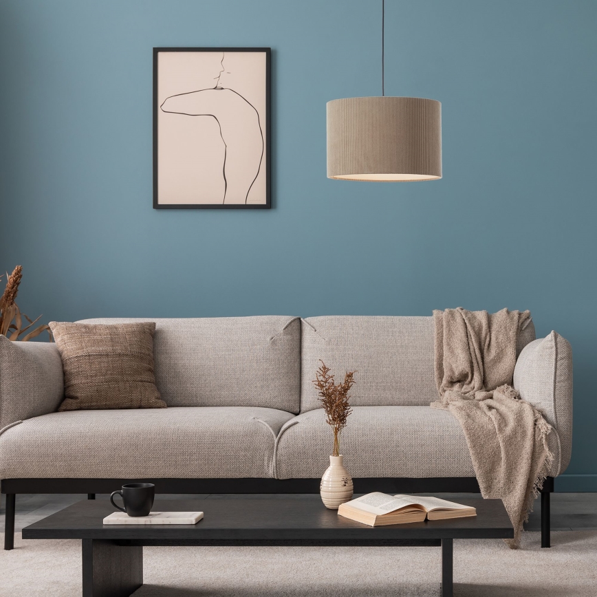 Brilliant - Hanglamp aan een koord TONY 1xE27/20W/230V diameter 35 cm bruin