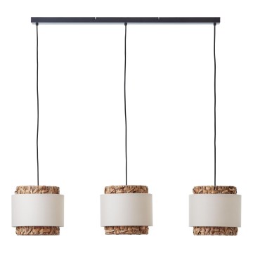 Brilliant - Hanglamp aan een koord WATERLILLY 3xE27/60W/230V crème
