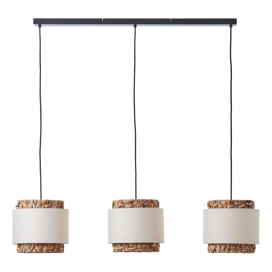 Brilliant - Hanglamp aan een koord WATERLILLY 3xE27/60W/230V crème