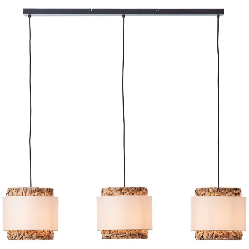 Brilliant - Hanglamp aan een koord WATERLILLY 3xE27/60W/230V crème