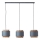 Brilliant - Hanglamp aan een koord WATERLILLY 3xE27/60W/230V grijs
