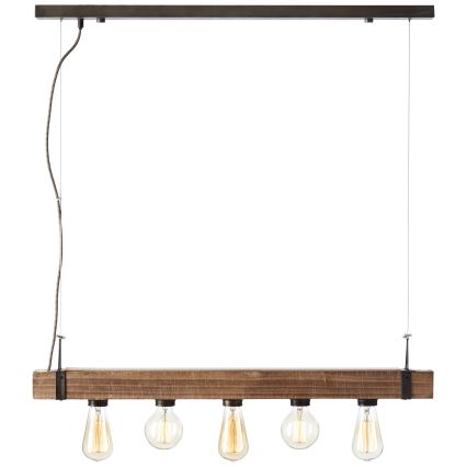 Brilliant - Hanglamp aan een koord WOODHILL 5xE27/30W/230V