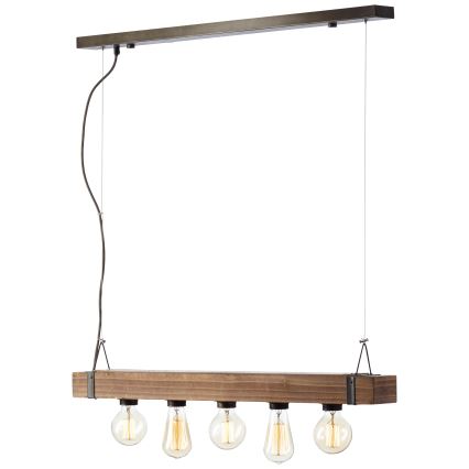 Brilliant - Hanglamp aan een koord WOODHILL 5xE27/30W/230V