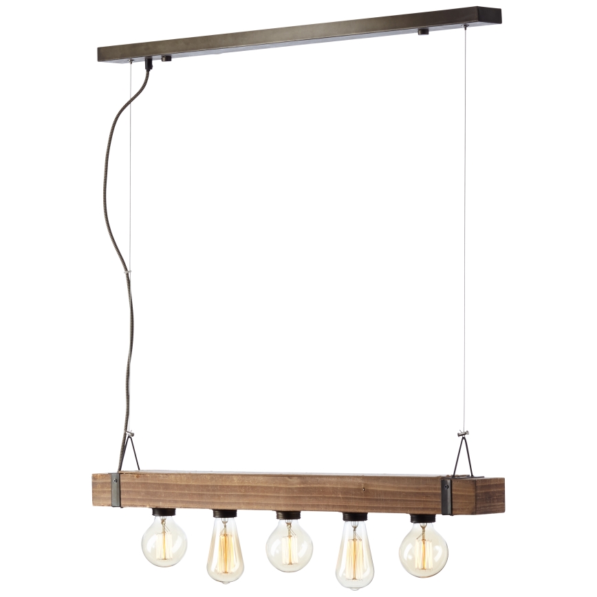 Brilliant - Hanglamp aan een koord WOODHILL 5xE27/30W/230V