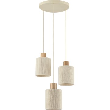 Brilliant - Hanglamp aan kabel ARLO 3xE27/20W/230V Ø 40 cm crème