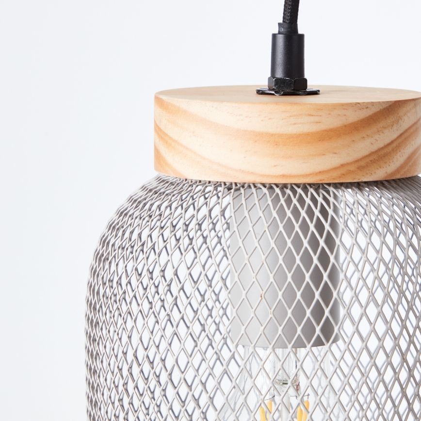 Brilliant - Hanglamp aan kabel GIADA 1xE27/40W/230V Ø 16 cm grijs