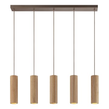 Brilliant - Hanglamp aan kabel LAKEWOOD 5xGU10/10W/230V bruin