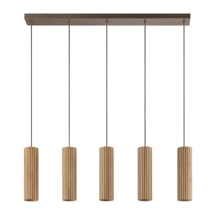 Brilliant - Hanglamp aan kabel LAKEWOOD 5xGU10/10W/230V bruin