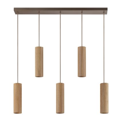 Brilliant - Hanglamp aan kabel LAKEWOOD 5xGU10/10W/230V bruin