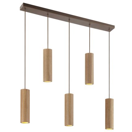 Brilliant - Hanglamp aan kabel LAKEWOOD 5xGU10/10W/230V bruin