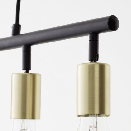 Brilliant - Hanglamp aan kabel TIFFANY 5xE27/28W/230V zwart/messing