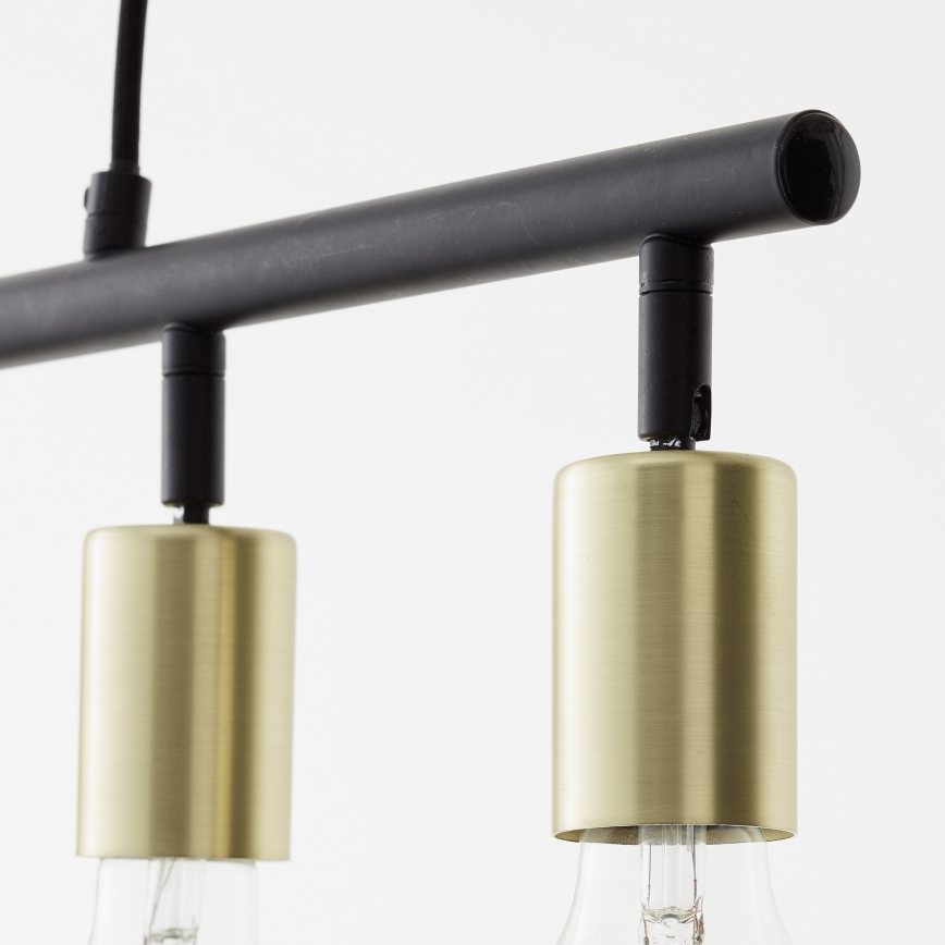 Brilliant - Hanglamp aan kabel TIFFANY 5xE27/28W/230V zwart/messing