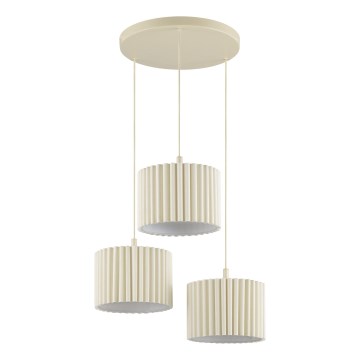 Brilliant - Hanglamp aan kabel VELIN 3xE27/20W/230V Ø 61 cm crème