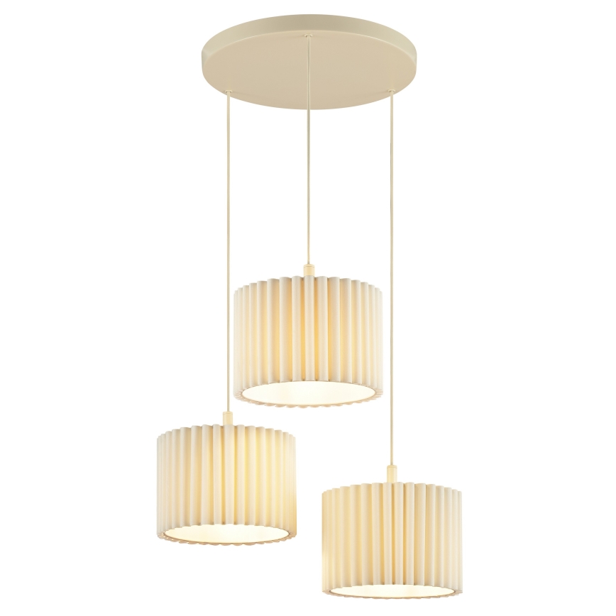 Brilliant - Hanglamp aan kabel VELIN 3xE27/20W/230V Ø 61 cm crème
