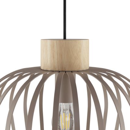 Brilliant - Hanglamp aan snoer NORDIC CAGE 1xE27/20W/230V Ø 35 cm beige
