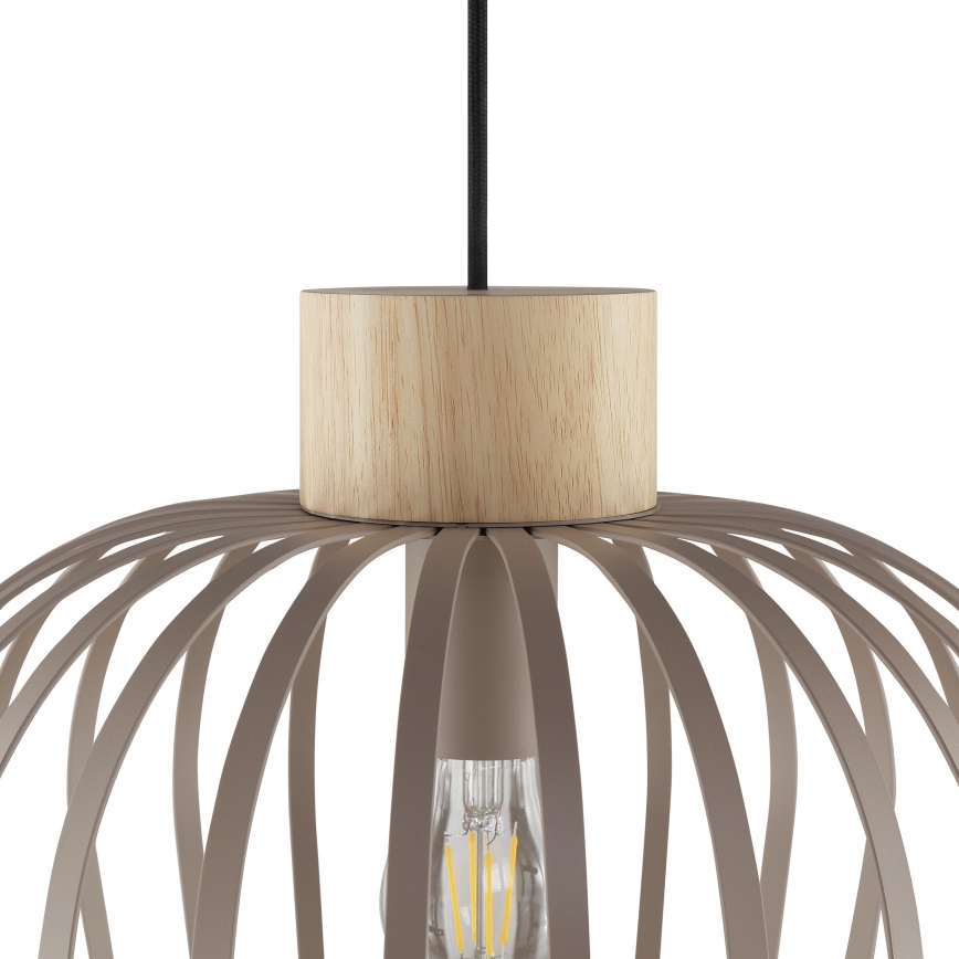 Brilliant - Hanglamp aan snoer NORDIC CAGE 1xE27/20W/230V Ø 35 cm beige