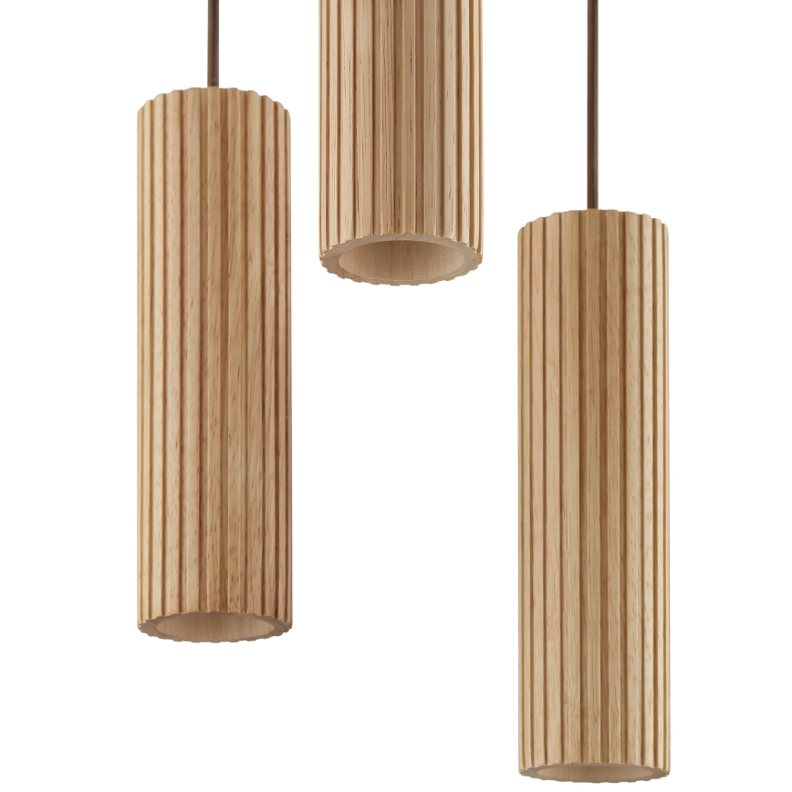 Brilliant - Hanglamp LAKEWOOD aan kabel 3xGU10/10W/230V Ø28 cm bruin