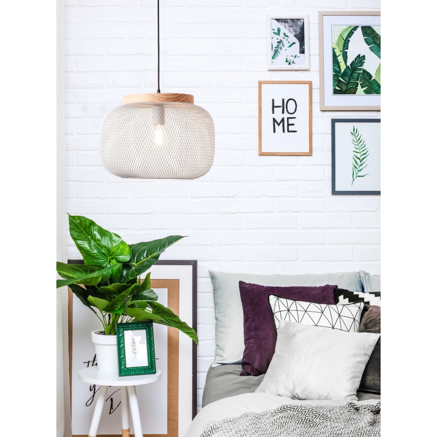 Brilliant - Hanglamp met kabel GIADA 1xE27/40W/230V Ø 39 cm grijs