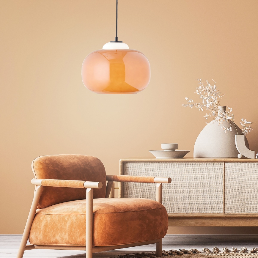 Brilliant - Hanglamp met snoer BLOP 1xE27/60W/230V oranje