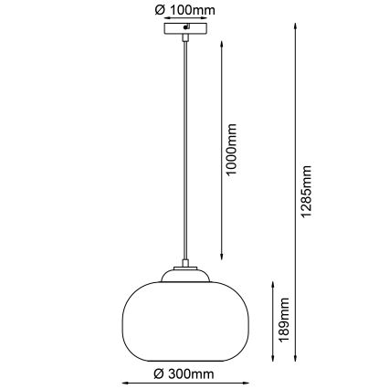 Brilliant - Hanglamp met snoer BLOP 1xE27/60W/230V oranje