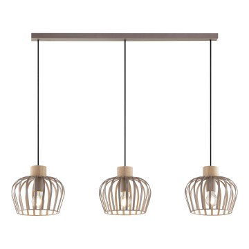Brilliant - Hanglamp met snoer NORDIC CAGE 3xE27/20W/230V beige