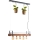 Brilliant - Kroonluchter aan kabel BANKWOOD 5xE27/28W/230V populierenhout