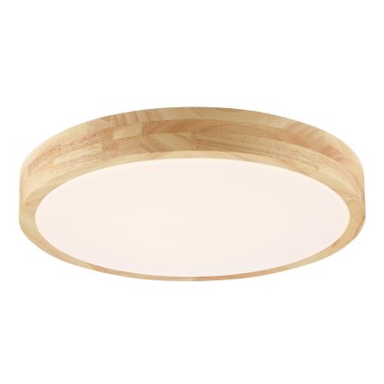 Brilliant - MOREEN LED plafondlamp voor de badkamer, 18W/230V, 2700/4000/6500K, Ø 34 cm, IP44, rubberhout