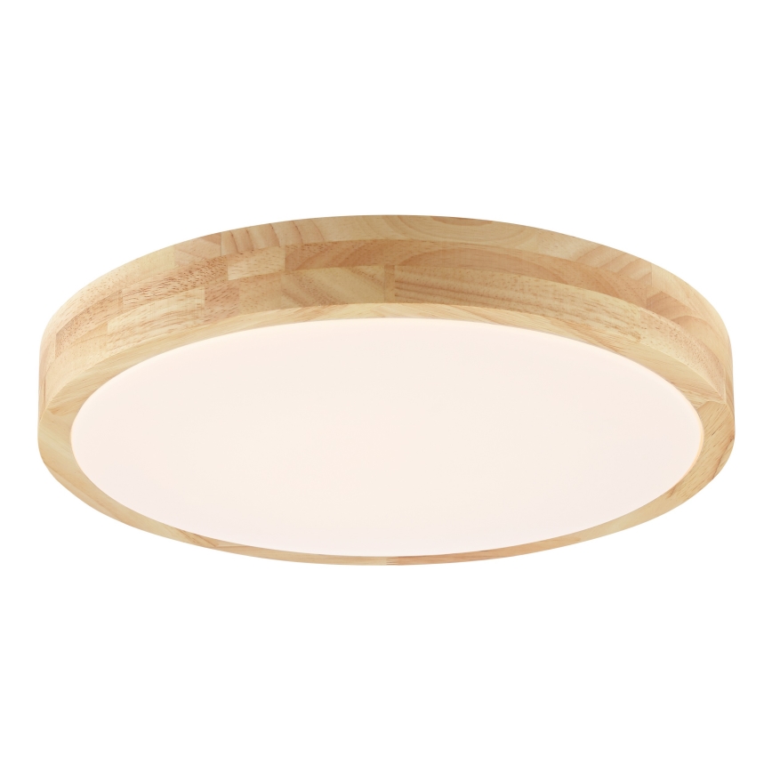 Brilliant - MOREEN LED plafondlamp voor de badkamer, 18W/230V, 2700/4000/6500K, Ø 34 cm, IP44, rubberhout
