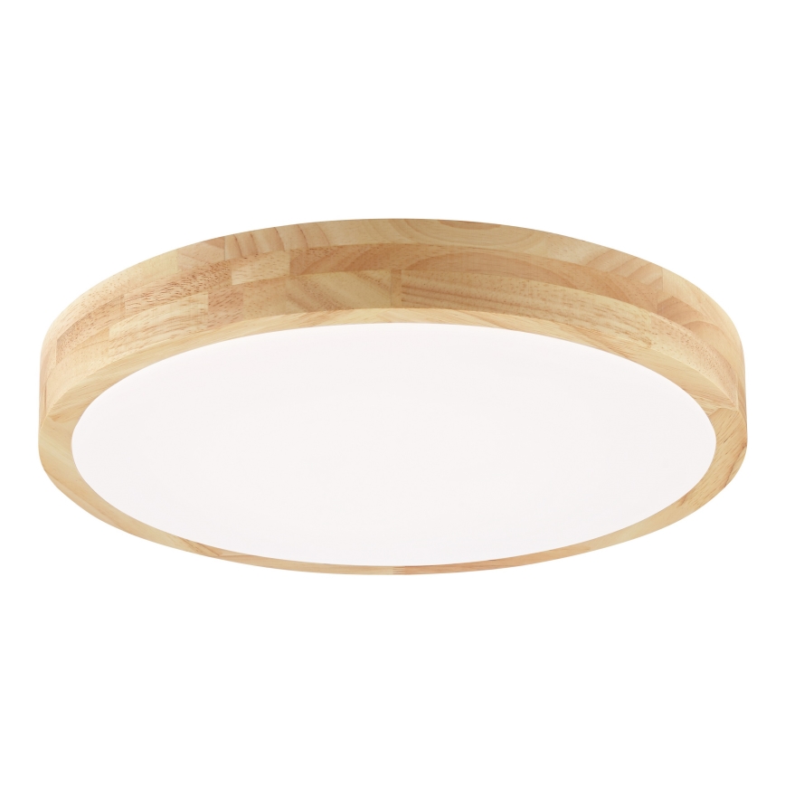 Brilliant - MOREEN LED plafondlamp voor de badkamer, 18W/230V, 2700/4000/6500K, Ø 34 cm, IP44, rubberhout