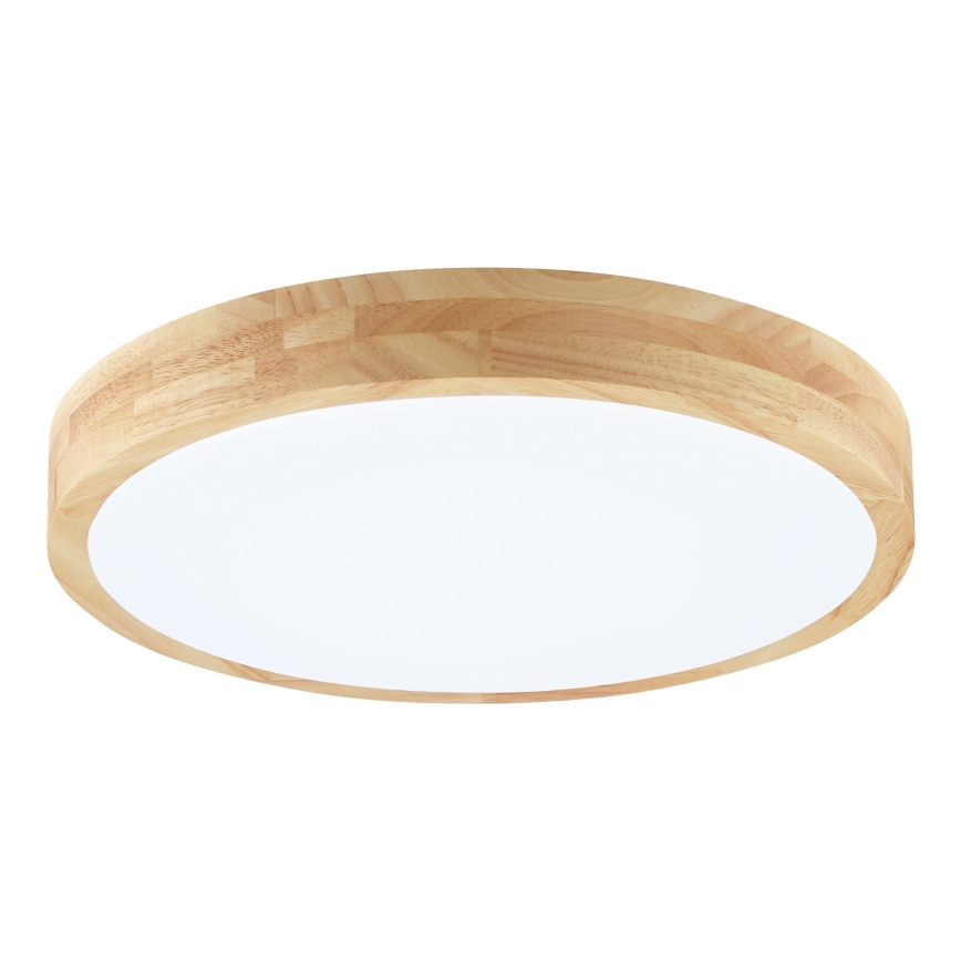 Brilliant - MOREEN LED plafondlamp voor de badkamer, 18W/230V, 2700/4000/6500K, Ø 34 cm, IP44, rubberhout