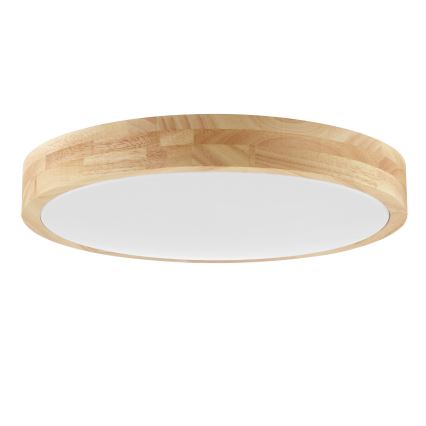 Brilliant - MOREEN LED plafondlamp voor de badkamer, 18W/230V, 2700/4000/6500K, Ø 34 cm, IP44, rubberhout