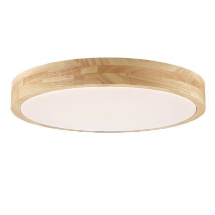 Brilliant - MOREEN LED plafondlamp voor de badkamer, 18W/230V, 2700/4000/6500K, Ø 34 cm, IP44, rubberhout