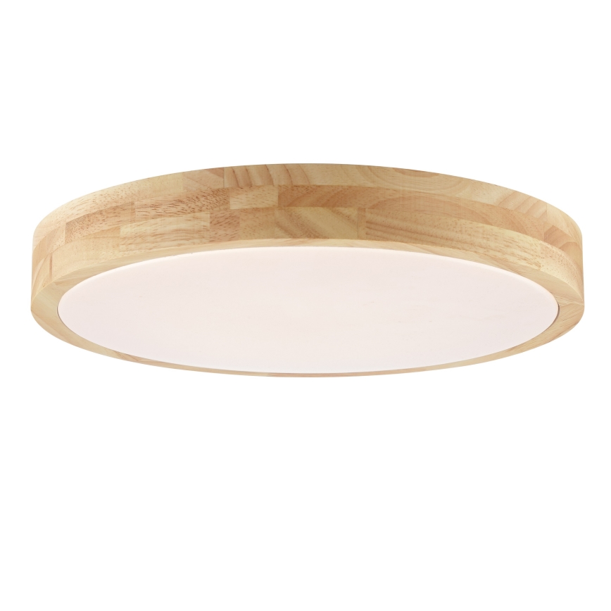 Brilliant - MOREEN LED plafondlamp voor de badkamer, 18W/230V, 2700/4000/6500K, Ø 34 cm, IP44, rubberhout