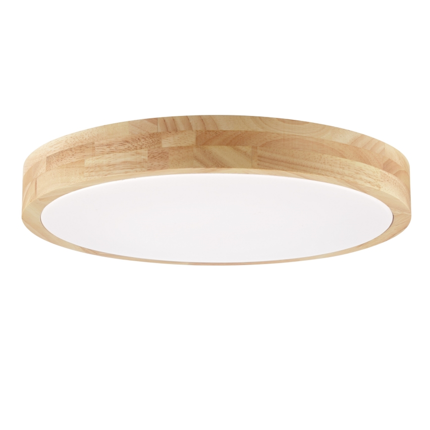 Brilliant - MOREEN LED plafondlamp voor de badkamer, 18W/230V, 2700/4000/6500K, Ø 34 cm, IP44, rubberhout