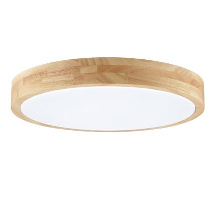 Brilliant - MOREEN LED plafondlamp voor de badkamer, 18W/230V, 2700/4000/6500K, Ø 34 cm, IP44, rubberhout