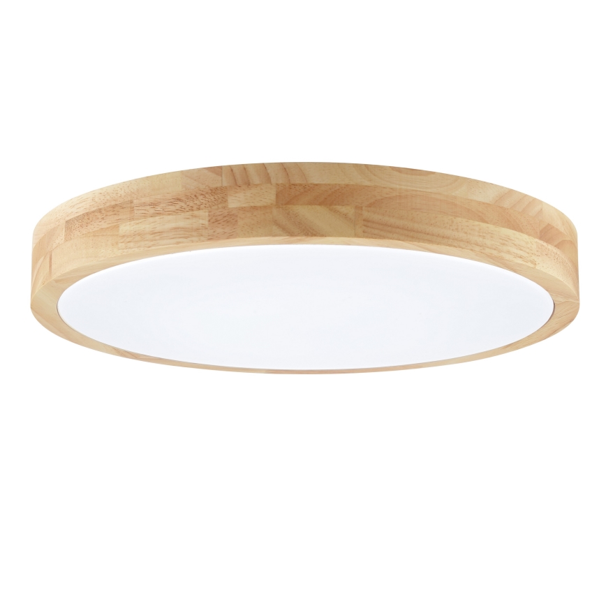 Brilliant - MOREEN LED plafondlamp voor de badkamer, 18W/230V, 2700/4000/6500K, Ø 34 cm, IP44, rubberhout