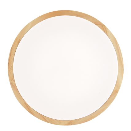 Brilliant - MOREEN LED plafondlamp voor de badkamer, 18W/230V, 2700/4000/6500K, Ø 34 cm, IP44, rubberhout