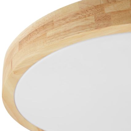 Brilliant - MOREEN LED plafondlamp voor de badkamer, 18W/230V, 2700/4000/6500K, Ø 34 cm, IP44, rubberhout