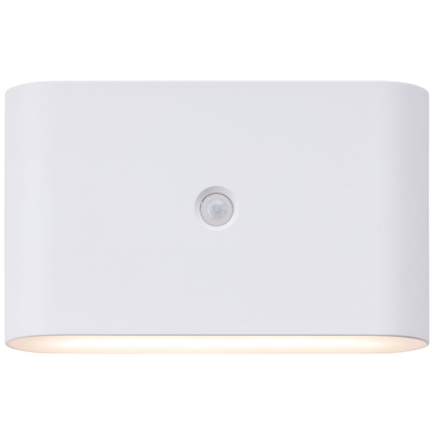 Brilliant - LED Buiten oplaadbaar wandlamp met sensor XINO LED/3W/5V 3600 mAh IP44 wit