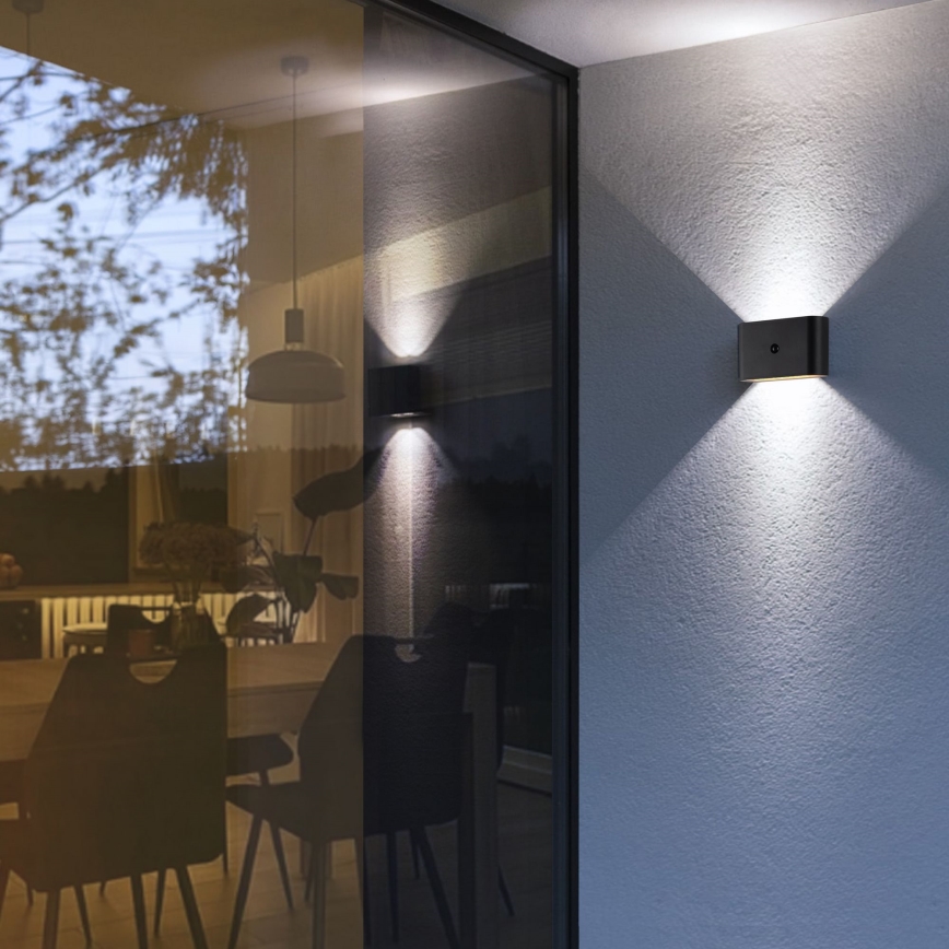 Brilliant - LED Buiten oplaadbaar wandlamp met sensor XINO LED/3W/5V IP44 zwart